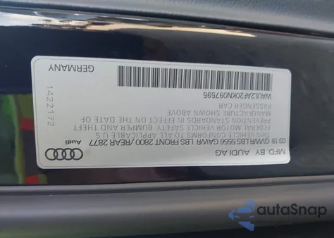 2019 Audi A6 55 Premium из США, поврежденный, VIN WAUL2AF20KN097595